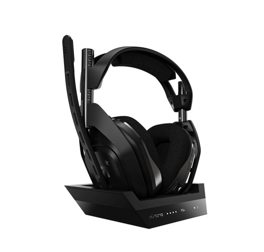 Logitech G Astro A50 Omni-Platform Wireless Gaming Headset + Base Station for PS5, Xbox, PC: PLAYSYNC Audio Switcher, <16 bit/48kHz (Console), <24 bit/48 kHz (PC), 24hr Battery, 2.4GHz & BT - black